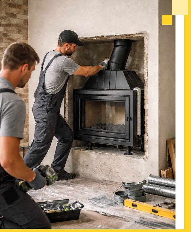 Установка каминных топок в Урае: монтаж, подключение