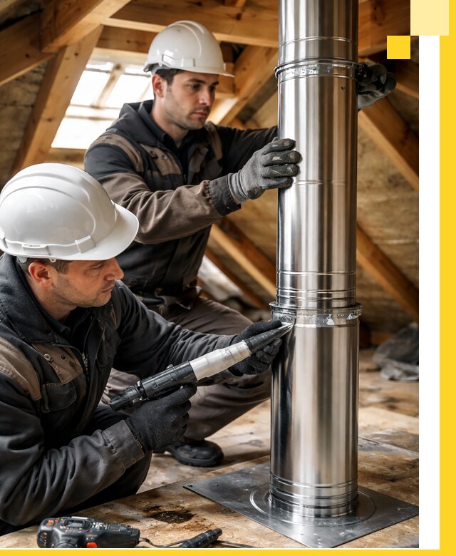 Монтаж дымоходов для каминов в Урае с гарантией качества