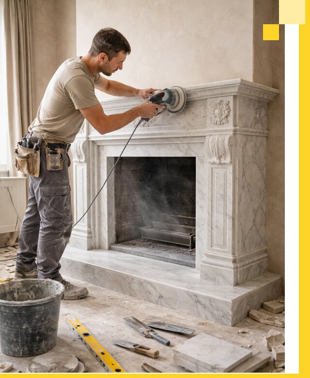 Изготовление и установка мраморных каминов в Урае под ключ