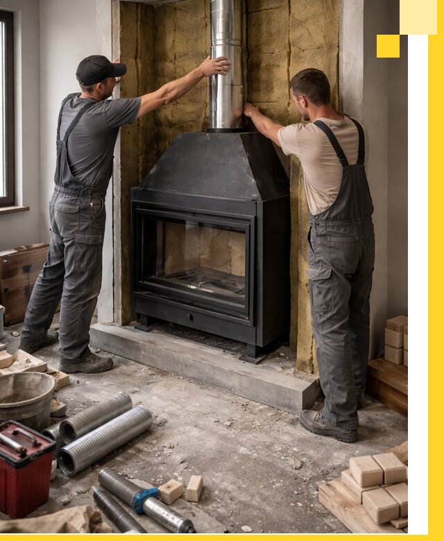 Изготовление и монтаж закрытых каминов в Урае под ключ