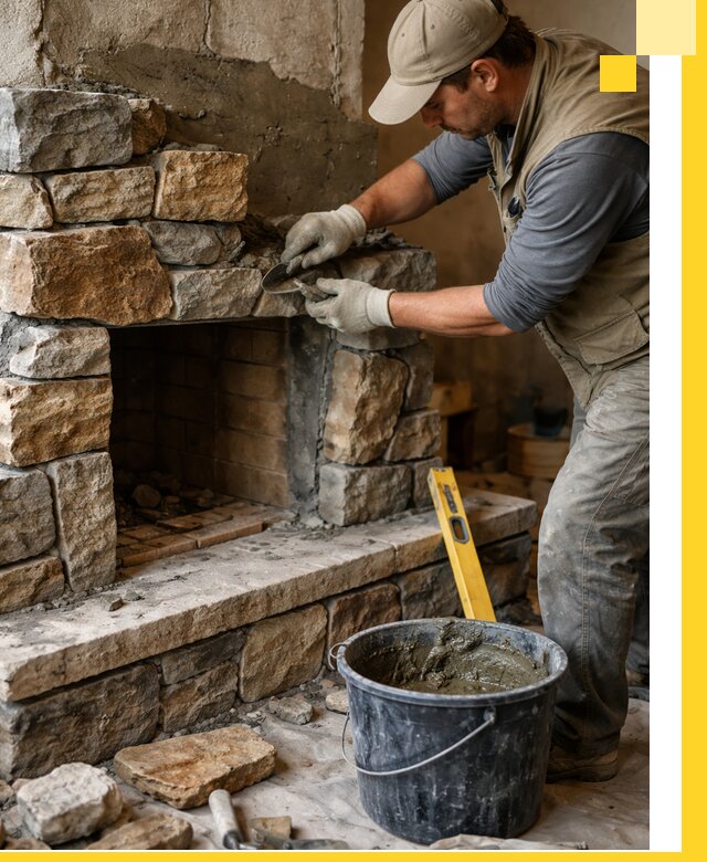 Изготовление и установка каменных каминов под ключ в Урае