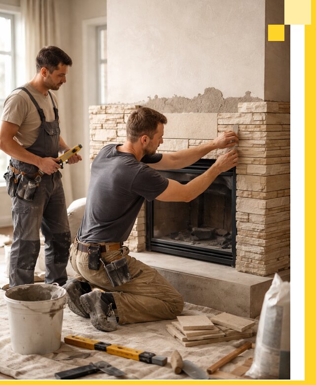 Установка и монтаж каминов для загородного дома в Урае