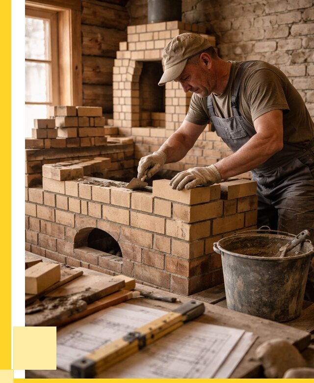 Кладка печей из кирпича в Урае цены от 31263 р. - ЭриданУрй