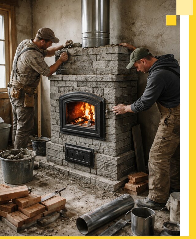 Производство, поставка и монтаж дровяных печей в Урае