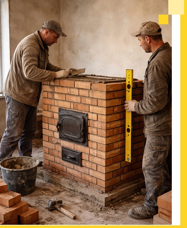 Отопительные печи под ключ в Урае, установка и сборка