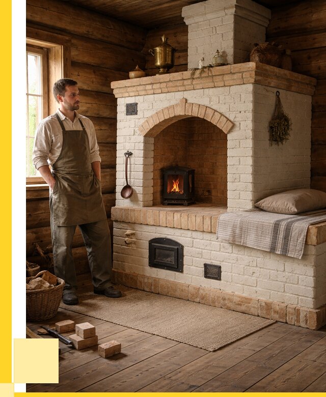 Русские печи с лежанкой под ключ в Урае от 156315 р. ЭриданУрй