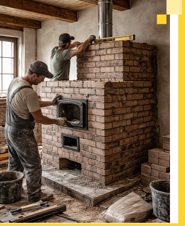 Печи для загородного дома под ключ в Урае — монтаж и сервис