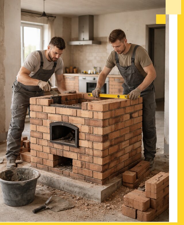 Установка и монтаж печей в частном доме в Урае под ключ