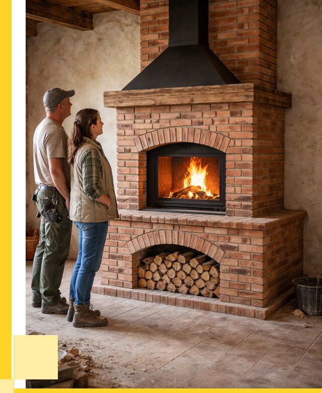 Печи камины из кирпича в Урае от 125052 р. | ЭриданУрй