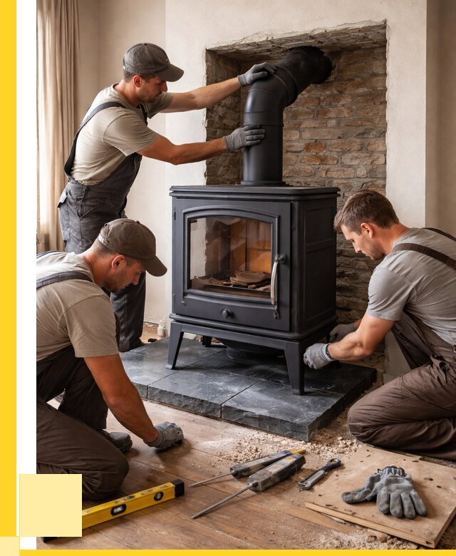 Монтаж печи камина в частном доме в Урае от 26053 р. | ЭриданУрй