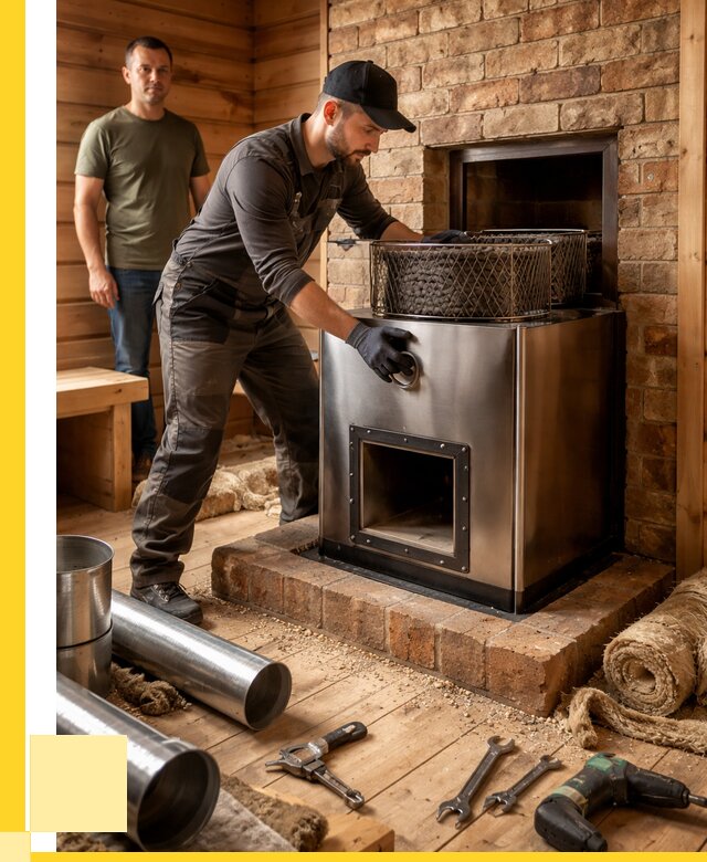 Монтаж банных печей под ключ в Урае от 18758 р., ЭриданУрй