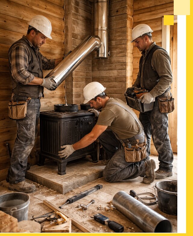 Профессиональный монтаж банных печей и дымоходов в Урае