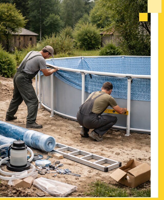 Установка и монтаж каркасных бассейнов в Урае под ключ