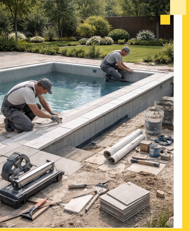 Строительство открытых бассейнов под ключ в Урае профессионально