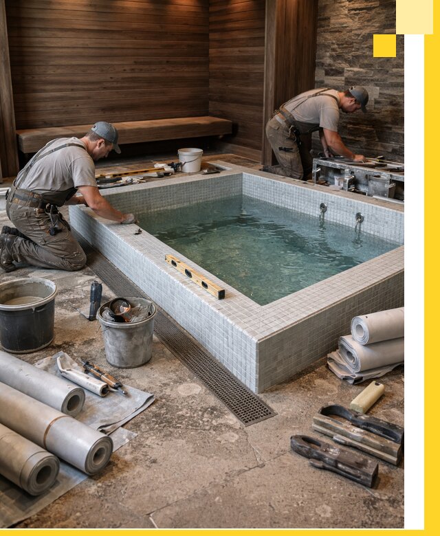 Установка и строительство бассейнов для сауны в Урае