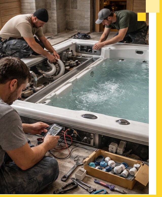 Гидромассажные бассейны под ключ в Урае, дизайн и монтаж