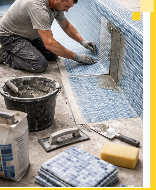 Укладка и ремонт мозаики для бассейнов под ключ в Урае