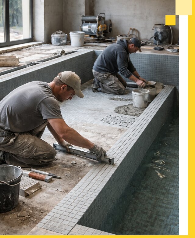 Строительство бассейна в частном доме в Урае под ключ