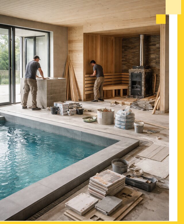 Проектирование и строительство бань с бассейном в Урае