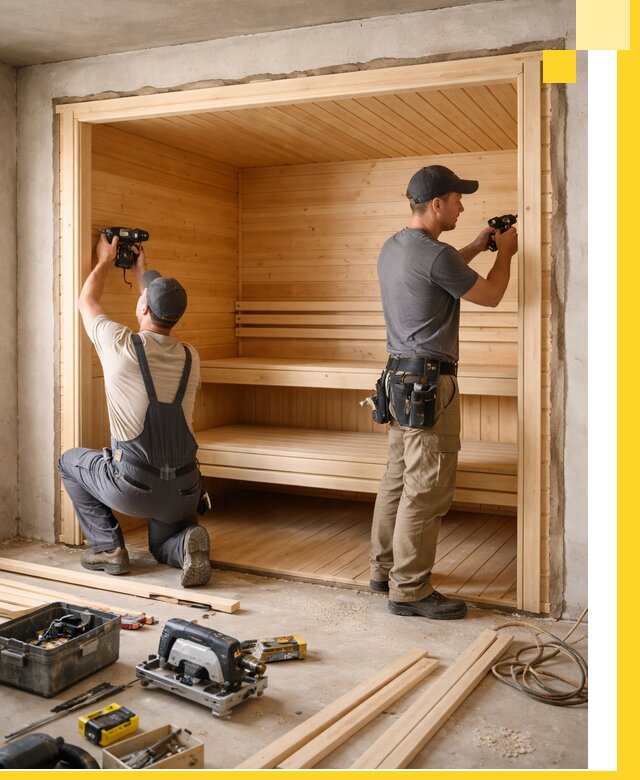 Монтаж саун под ключ в Урае — проектирование и установка