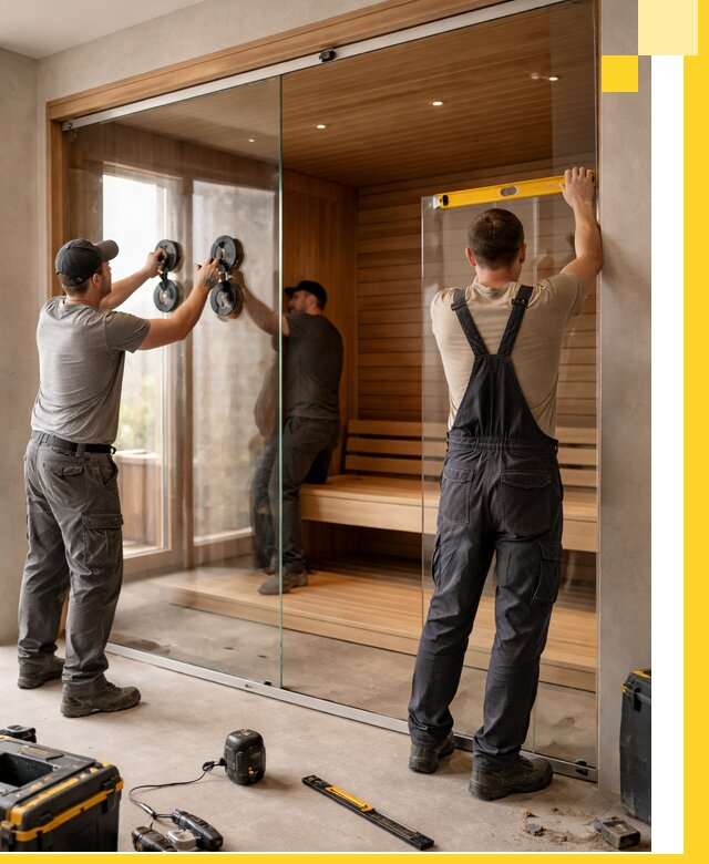 Производство и монтаж стеклянных саун под ключ в Урае