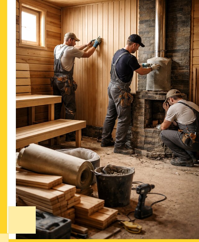 Ремонт бань под ключ в Урае от 46895 р. | ЭриданУрй