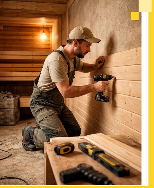 Профессиональная внутренняя отделка бани в Урае под ключ