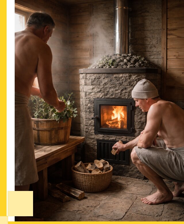 Банные печи под ключ в Урае от 46895 р. | ЭриданУрй кирпичная