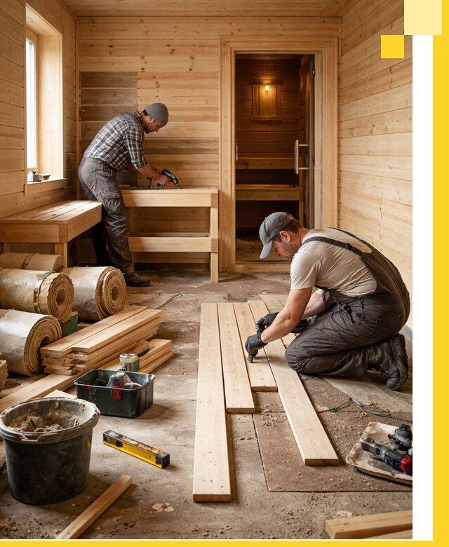 Индивидуальный проект бани с комнатой отдыха под ключ в Урае