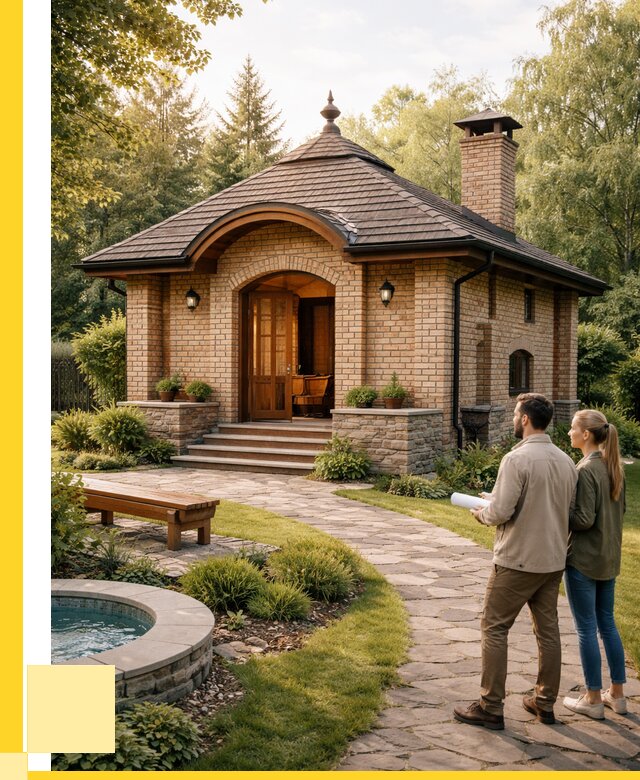 Проект кирпичной бани в Урае от 31263 р. | ЭриданУрй