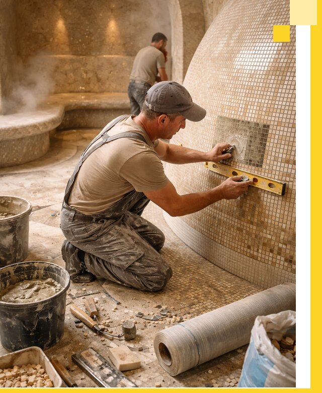 Хамам под ключ в Урае: проектирование, строительство, отделка