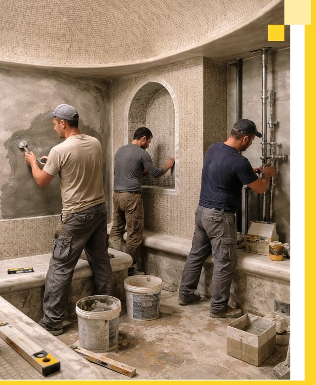 Профессиональный монтаж хамамов под ключ в Урае с гарантией