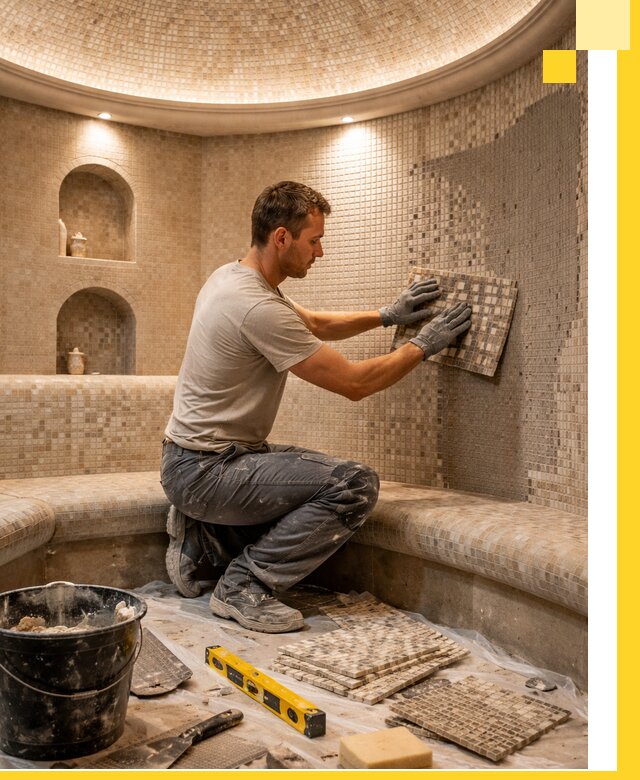 Устройство и монтаж домашнего хамама под ключ в Урае