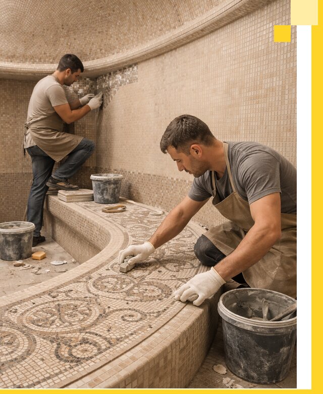 Плитка для хамама в Урае, укладка, подбор и поставка