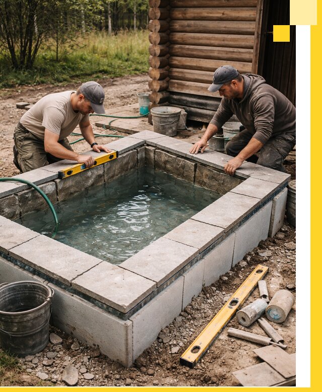 Изготовление и установка холодных купелей под ключ в Урае